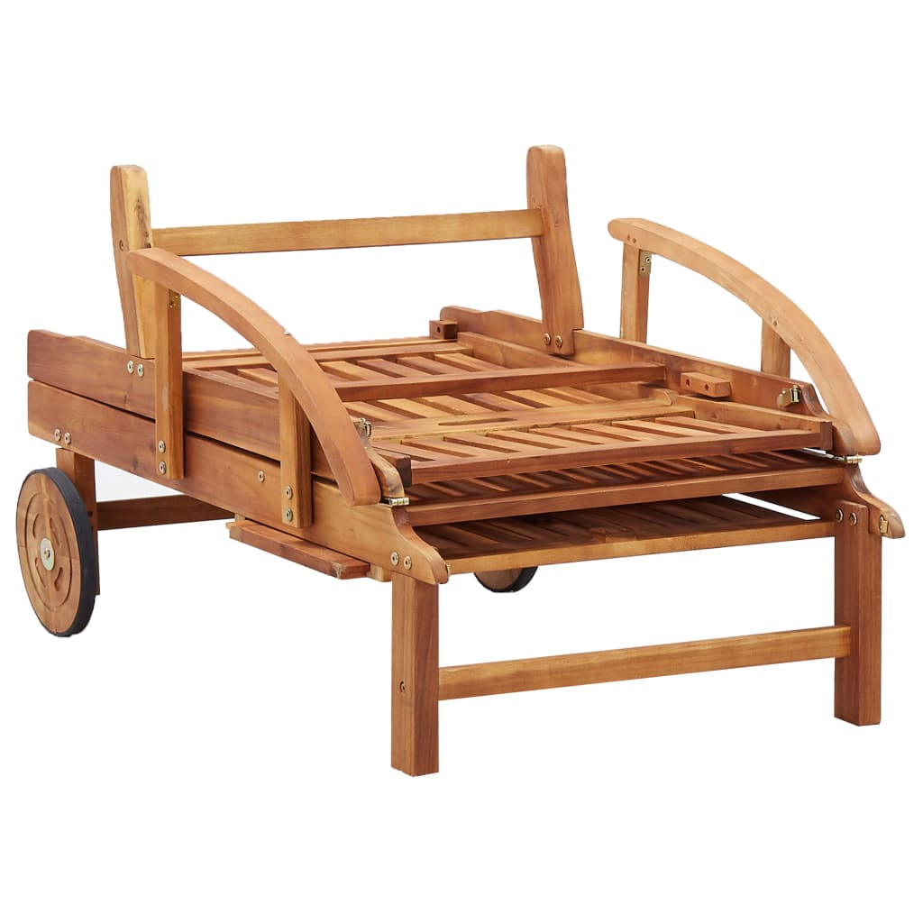 Chaise longue Transat ACACIA avec coussin