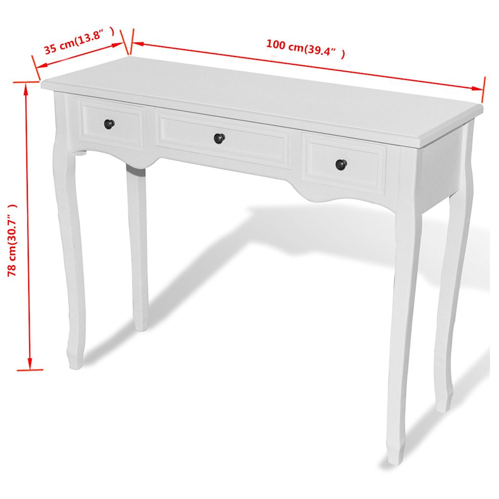 Console coiffeuse 3 tiroirs JOSEPHINE