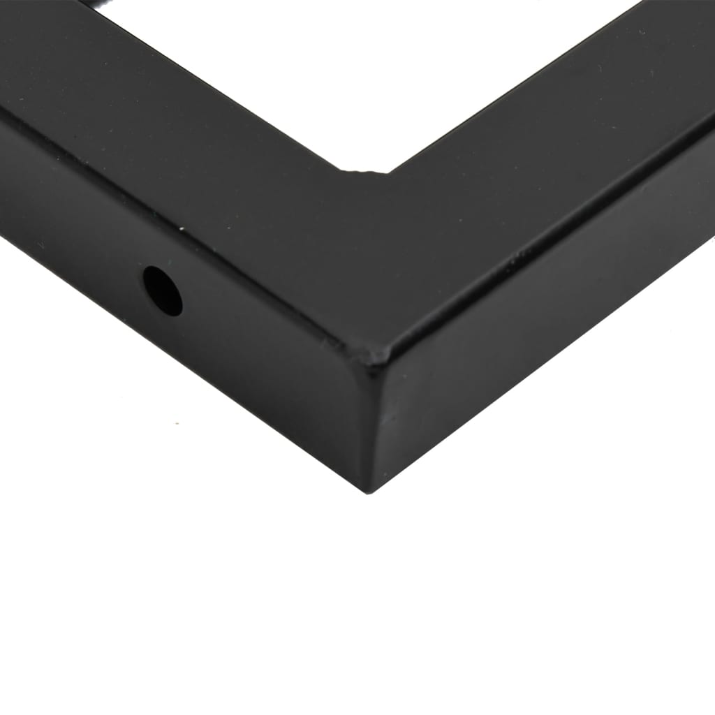 Estante de pared de acero acero y roble sólido para baños