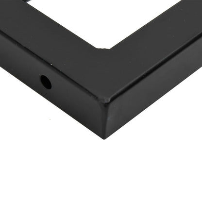 Estante de pared de acero acero y roble sólido para baños