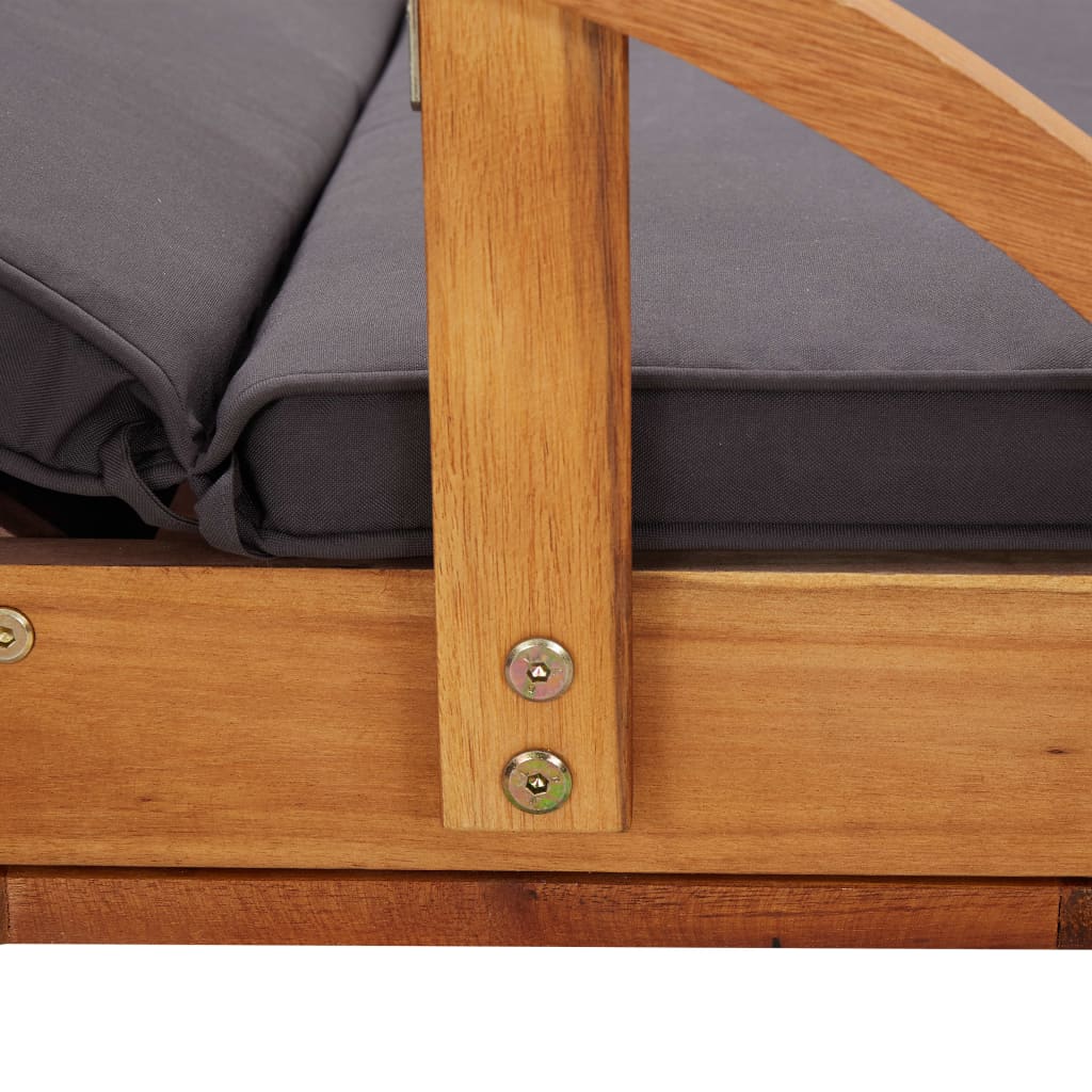 Chaise longue Transat ACACIA avec coussin