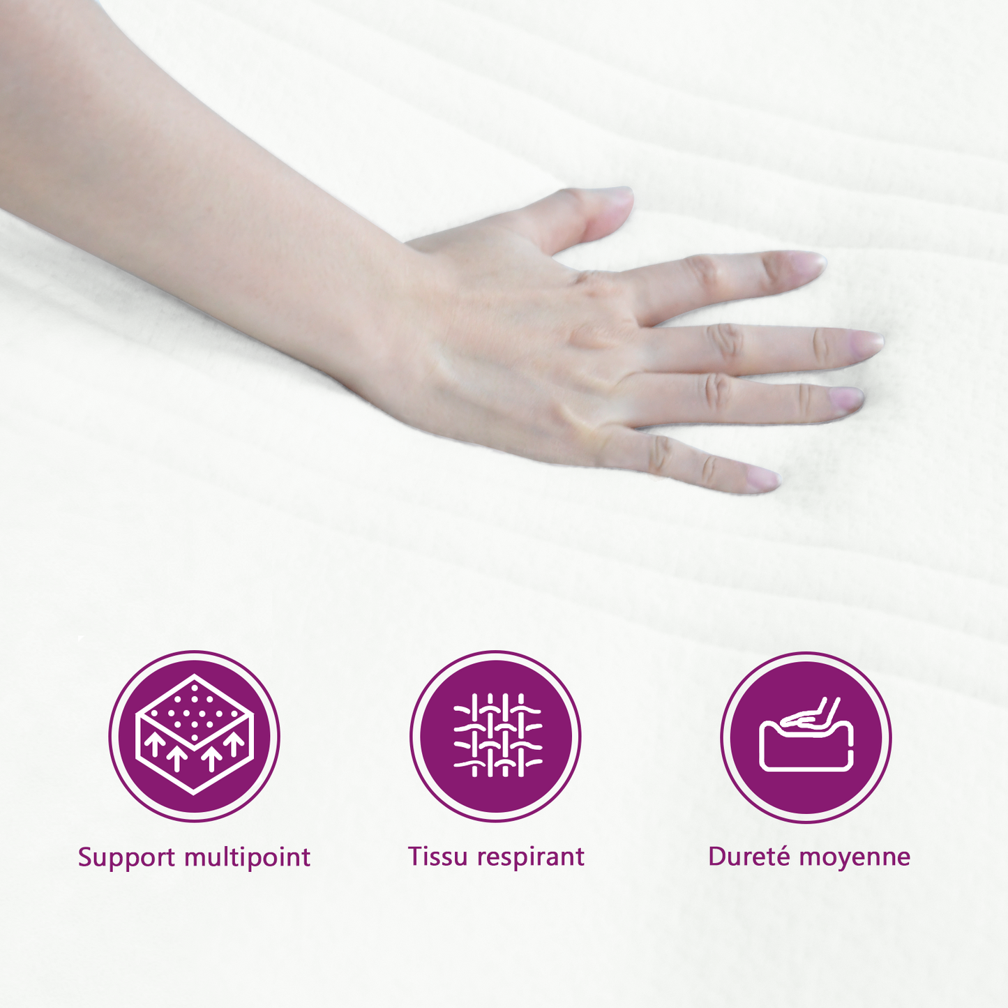 Matelas à ressorts ensachés épaisseur 20cm