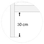 Option hauteur pieds pour lit Mila
