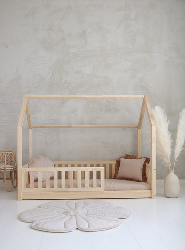 Tapis moelleux velours pour enfant flower Crème "Cream yucca"