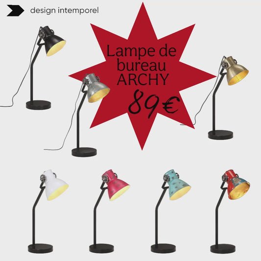 Lampada da ufficio 25w Claytus multicolore