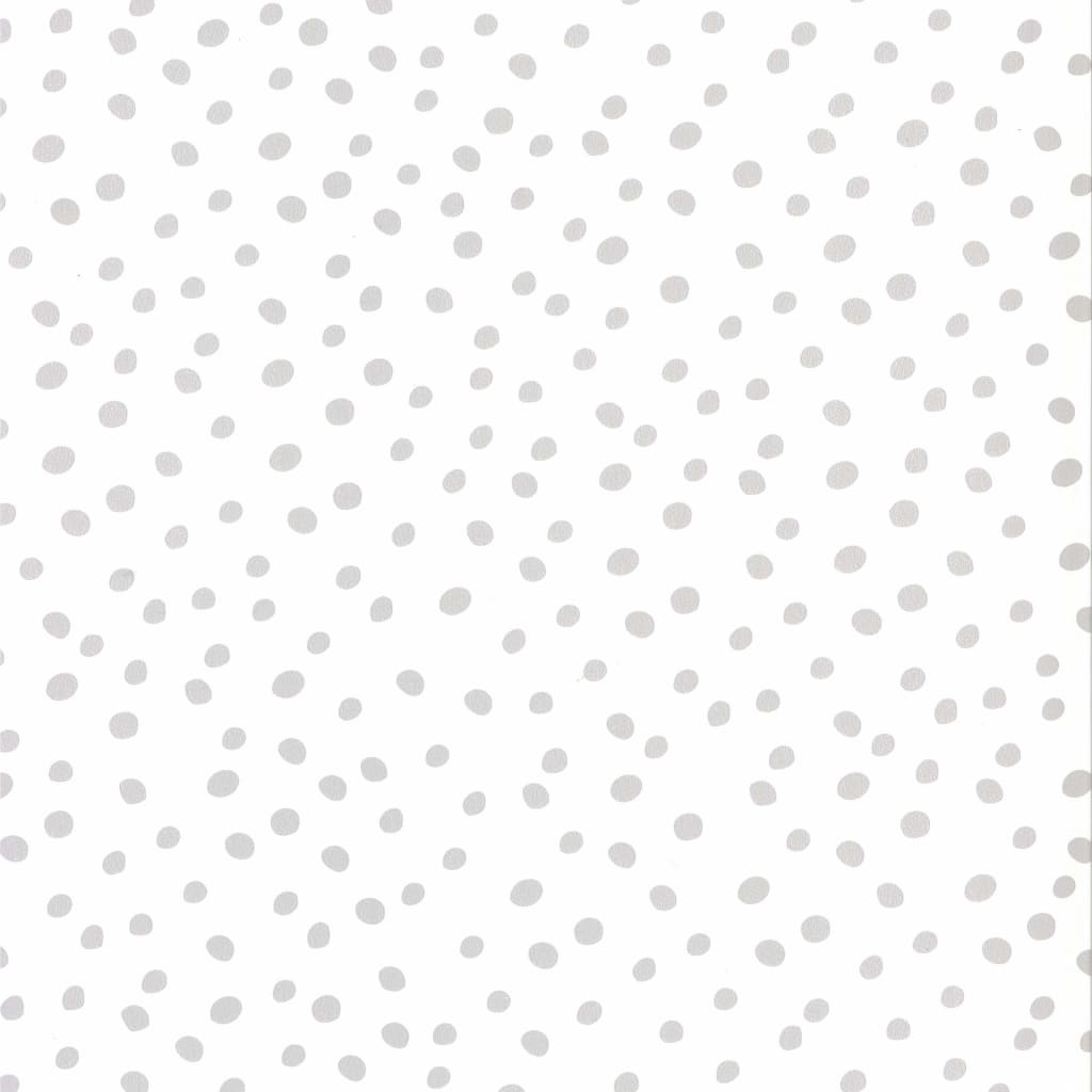 Fabulous World Papier peint Dots Blanc et gris 67106-1