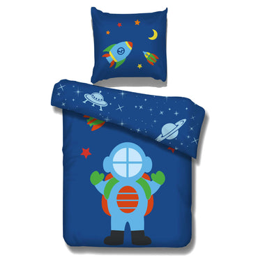 Vipack Drap de lit Motif astronaute Coton pour couette 140x200