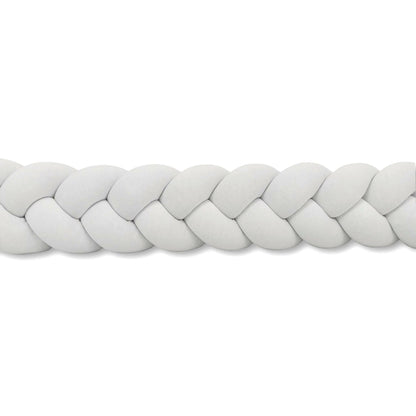 White braided bed bumper