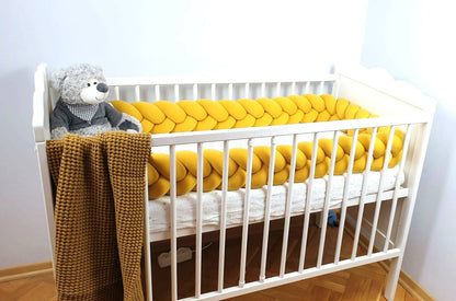 Mustard braided bed bumper