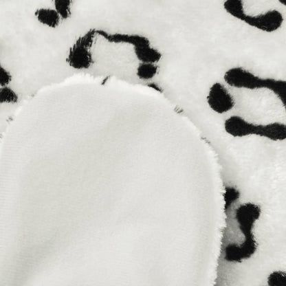 Tapis en peluche en forme de léopard 139 cm Blanc