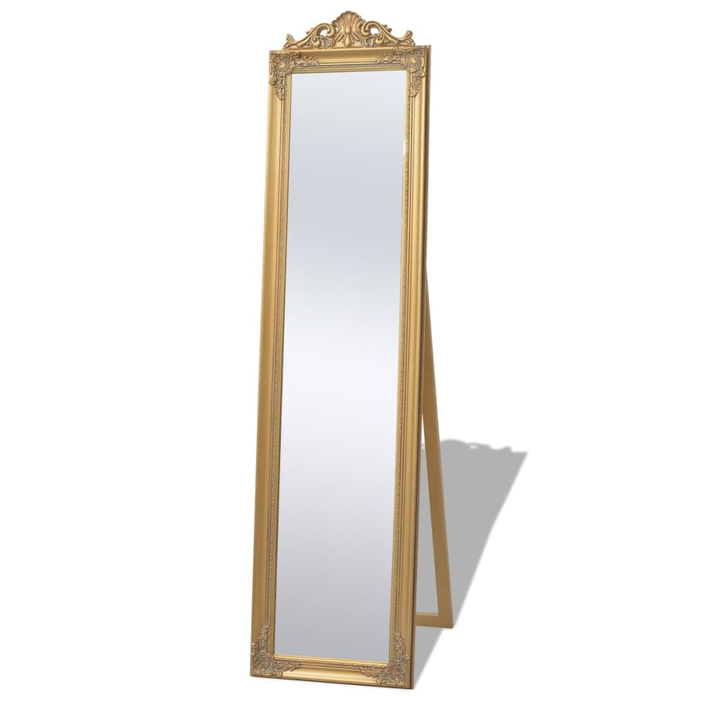 Espejo Ovalado Grale de Vidrio y Metal en Acabado Dorado