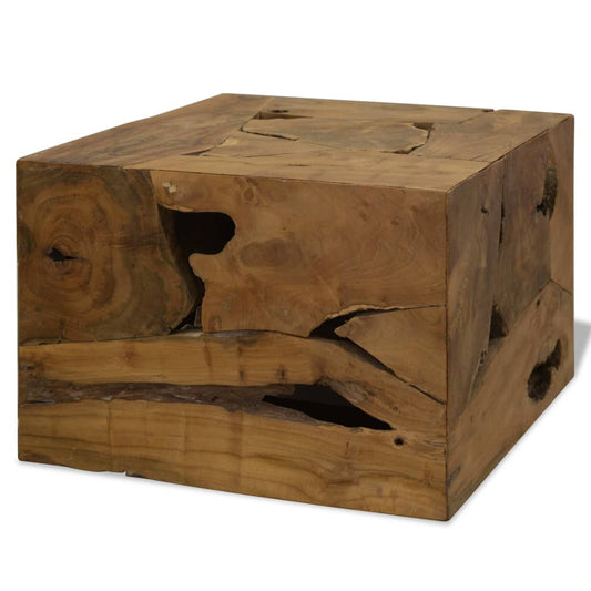 Table basse 50 x 50 x 35 cm Teck véritable