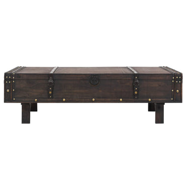 Mesa de café de madeira sólida estilo vintage 120cm Coxon
