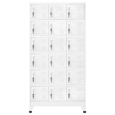 Kohlschrank mit 18 Metallfächern 90x40x180 cm