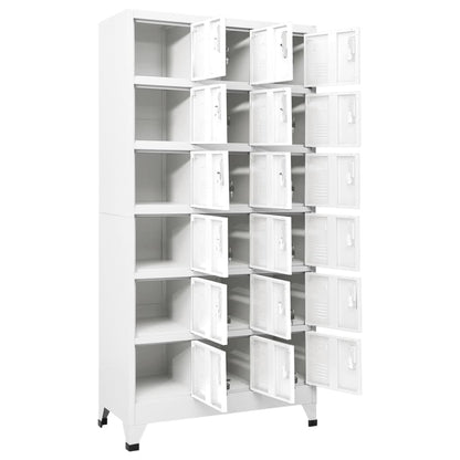 Armoire à casier avec 18 compartiments Métal 90x40x180 cm