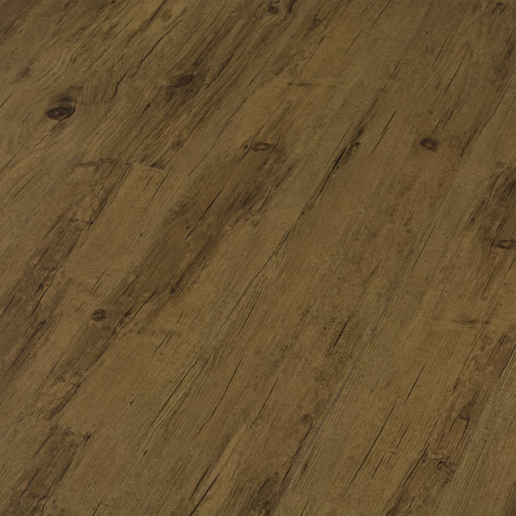 Planches de sol autoadhésives 4,46 m² 3 mm PVC Marron naturel