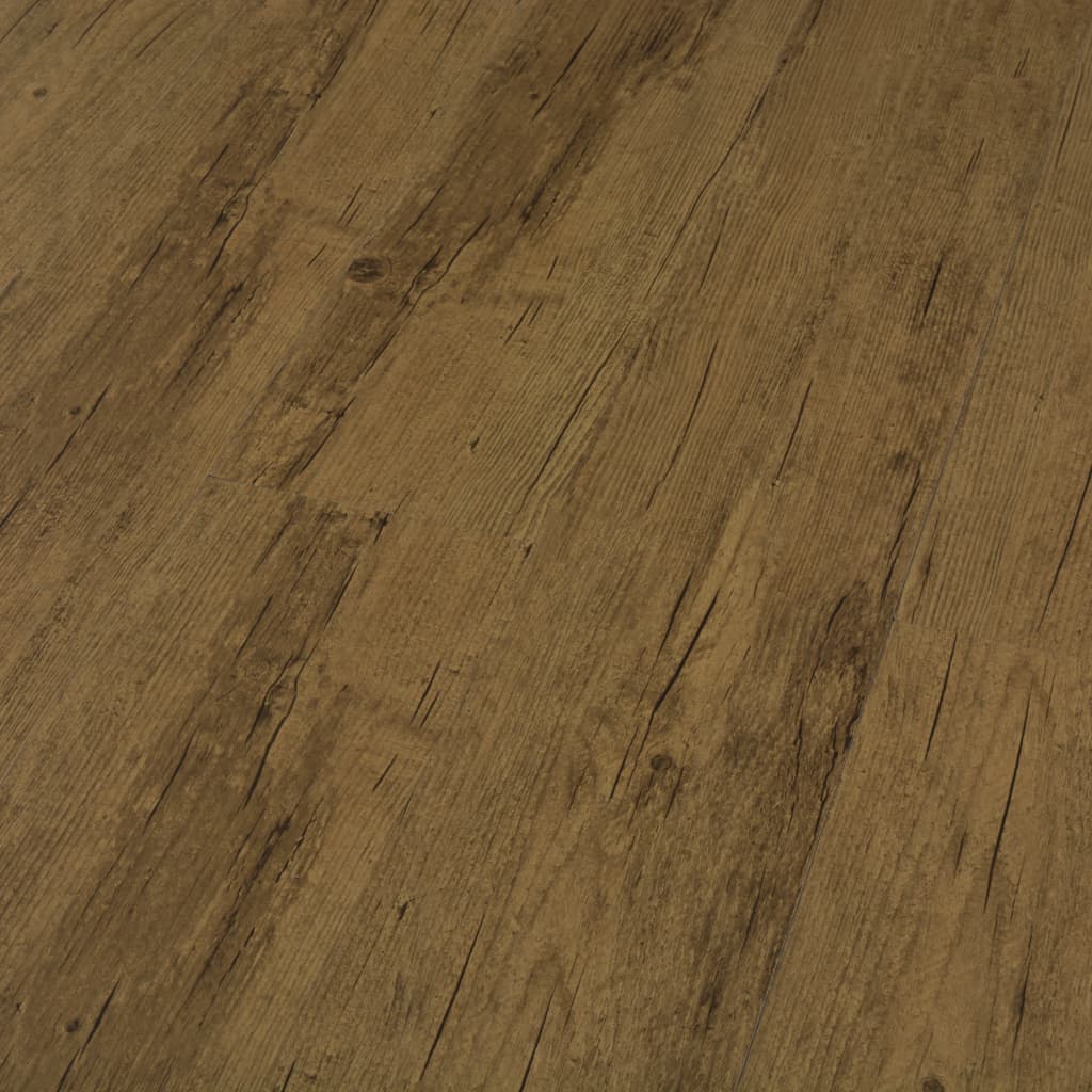 Planches de sol autoadhésives 4,46 m² 3 mm PVC Marron naturel