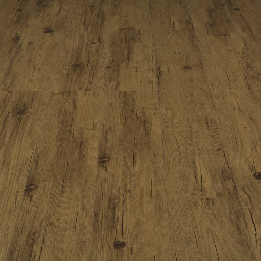 Planches de sol autoadhésives 4,46 m² 3 mm PVC Marron naturel