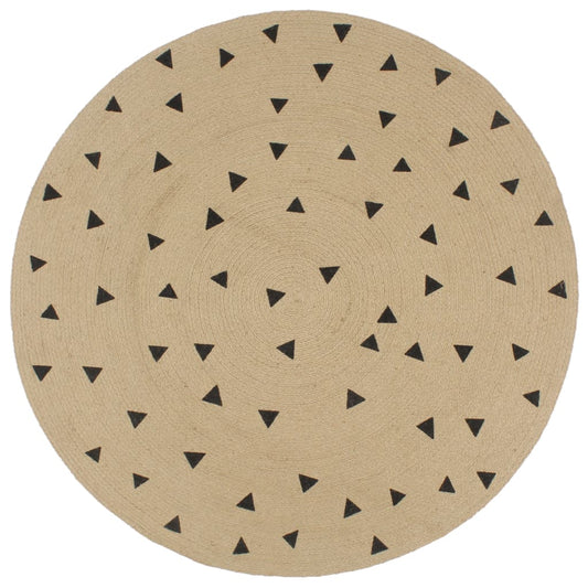 Mute hand -made carpet with triangles print 150 cm