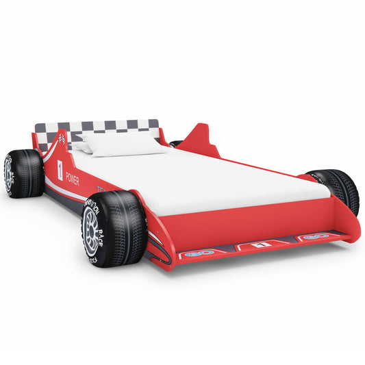 Lit voiture de course pour enfants 90 x 200 cm Rouge