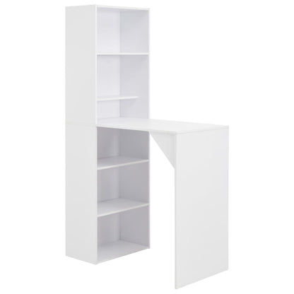 Bar table with white cabinet 115 x 59 x 200 cm