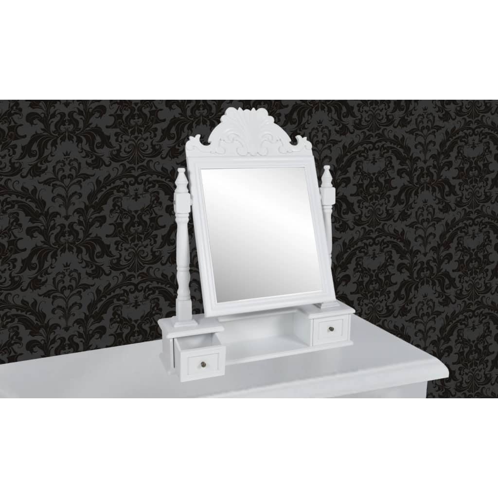 Coiffeuse avec miroir pivotant REGINA MDF