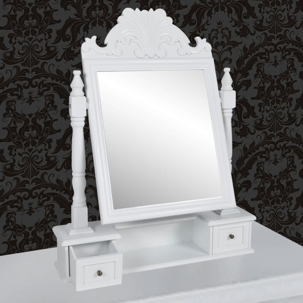 Coiffeuse avec miroir pivotant REGINA MDF