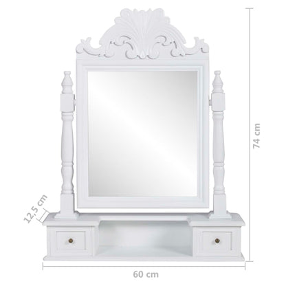 Coiffeuse avec miroir pivotant REGINA MDF