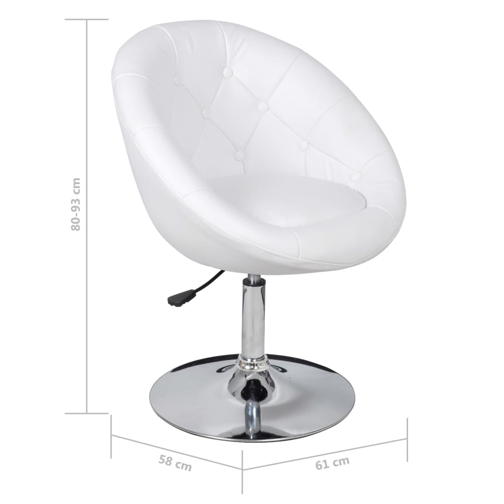 Tabouret de bar Blanc Similicuir