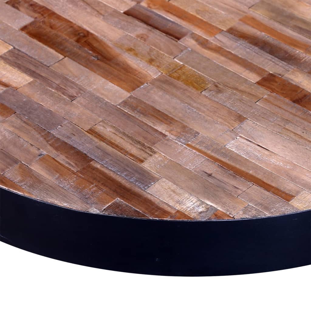 Tavolo rotondo in legno di teak riciclato