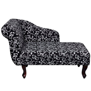Méridienne ROCOCO Noir et blanc Tissu