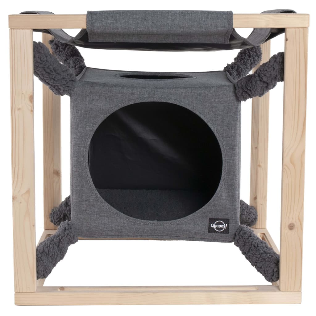 Quapas! Lit pour chats avec hamac CATCUBE bois
