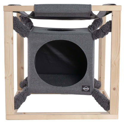 Quapas! Lit pour chats avec hamac CATCUBE bois