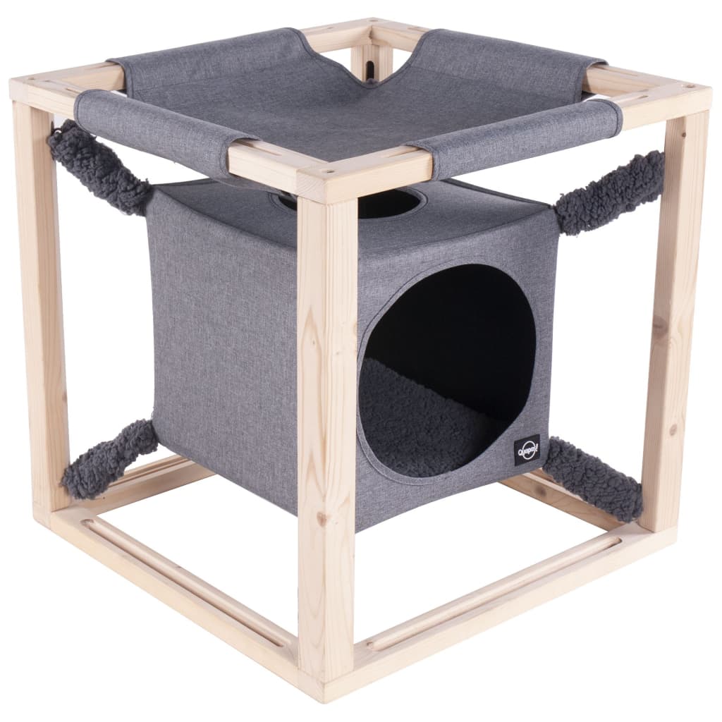 Quapas! Lit pour chats avec hamac CATCUBE bois