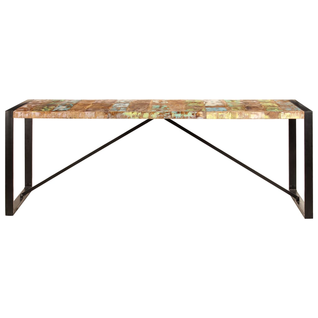 Table à dîner 220x100x75 cm Bois de récupération solide