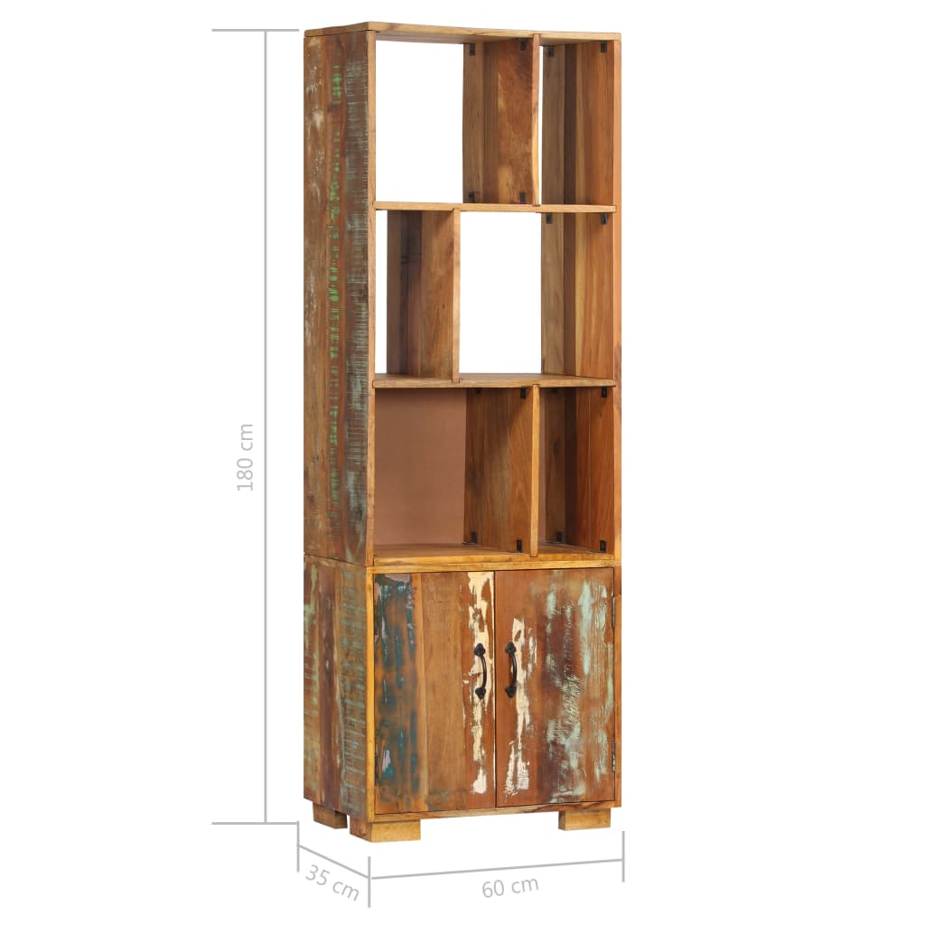 Bibliothèque 60x35x180 cm Bois de récupération INDUS