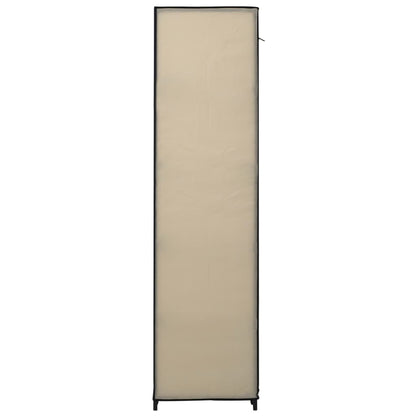 Armadietto con scomparti e steli di crema 150x45x176 cm tessuto