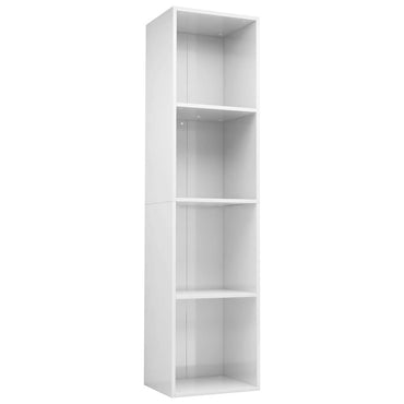 Biblioteca/brillante cabinet TV bianco 36x30x143 cm agglomerato