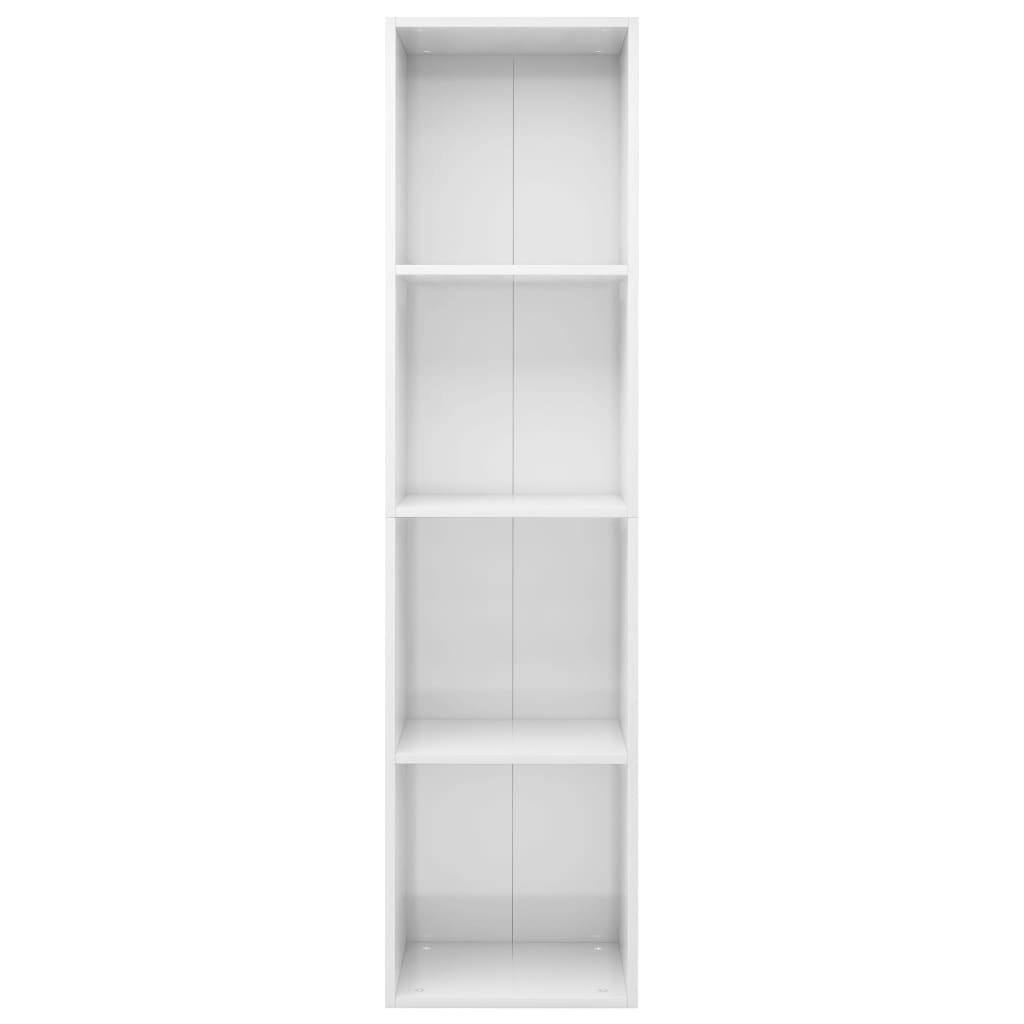 Bibliothèque/Meuble TV Blanc brillant 36x30x143 cm Aggloméré
