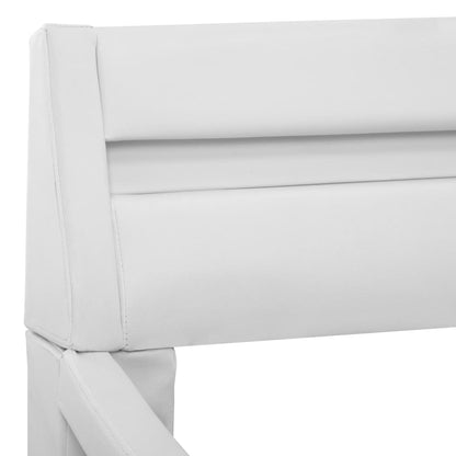 Lit avec sommier LED Blanc Similicuir WAVE FUTURA