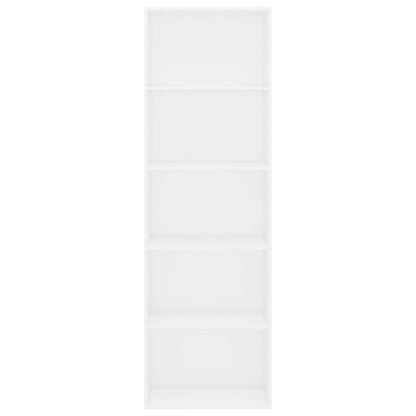 Bibliothèque à 5 niveaux Blanc 60x30x189 cm Bois d'ingénierie
