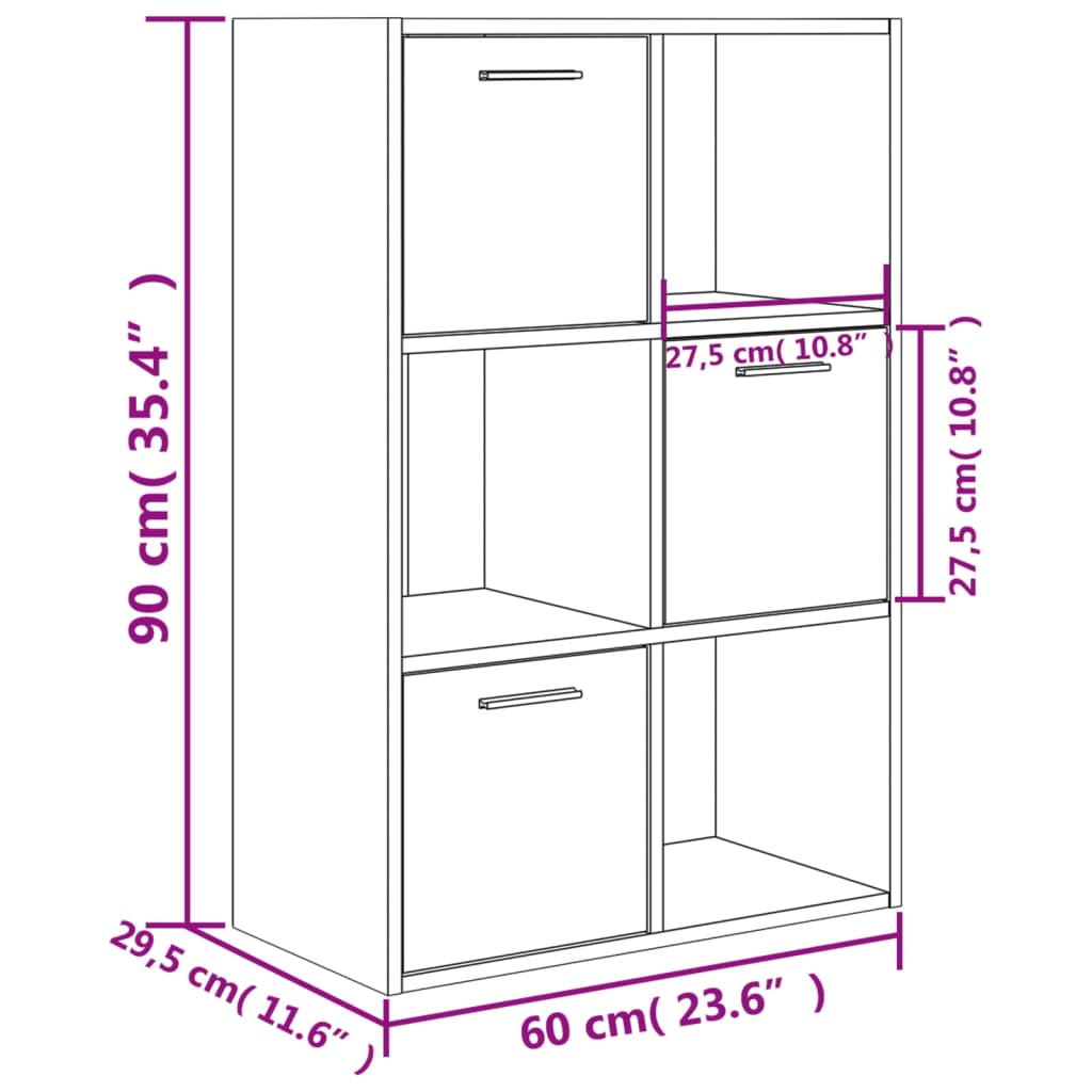 Gabinete de almacenamiento de Oak de Sonoma