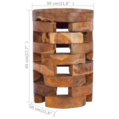 Table de chevet table d'appoint 30x30x45 cm Bois de teck massif