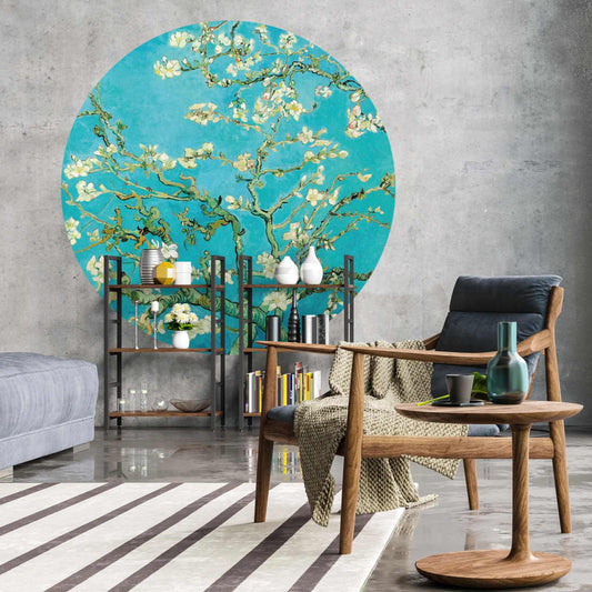 WallArt Papier peint cercle Almond Blossom 190 cm