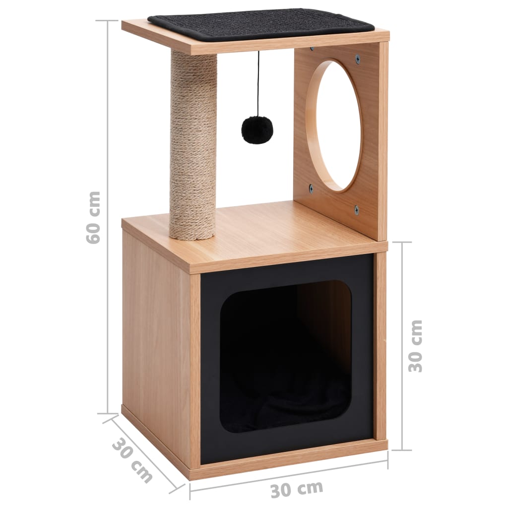 Albero di gatto con tappetino a graffio in sisal 60 cm