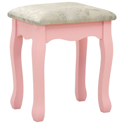 Ensemble Coiffeuse avec tabouret Rose 50x59x136 cm Paulownia