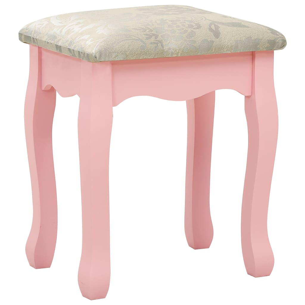 Ensemble Coiffeuse avec tabouret Rose 80x69x141 cm Paulownia