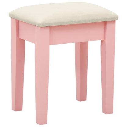 Coiffeuse et tabouret Rose Paulownia MDF