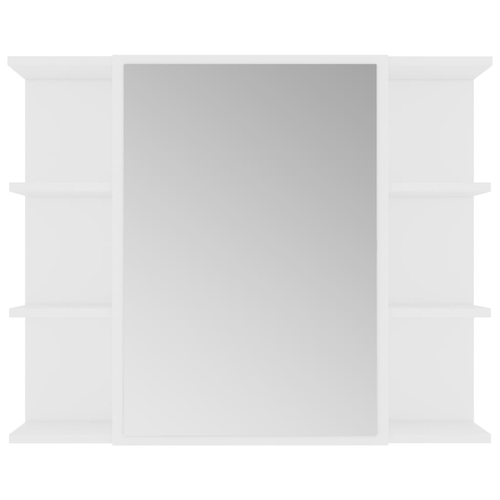 80x20.5x64 cm Agglomerate White Bagni Mirror