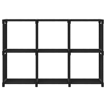 Étagère d'affichage 6 cubes Noir 103x30x72,5 cm Tissu